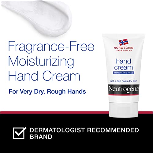 Neutrogena Norwegian Formula Moisturizing Hand Cream Formulated With Glycerin For Dry, Rough Hands, Fragrance-Free Intensive Hand Lotion, 2 Oz, Pack Of 6 (Package May Vary) #TOP1