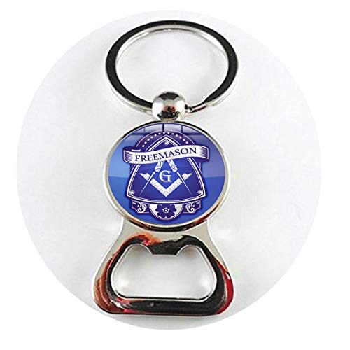 Masonic Badge Necklace Freemasonry Square and Compass Art Logo Glass Dome Bottle openers Literary Jewelry