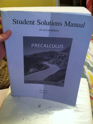 Student Solutions Manual Precalculus
