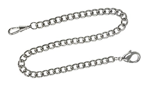 ShoppeWatch Bolsillo Mirar Cadena Fob Bordillo Vínculo Diseño Tono Plata 14 Pulgadas 75SL Cover