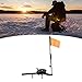 VGEBY Ice Fishing Tip Up, Ice Fishing Pole Flag with Reel Triangle Base Foldable Winter Fishing Rod Flag Pole Accessories Tip Ups Ice Fishing