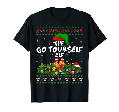 Funny Matching Family Ugly Go Yourself Elf Christmas T-Shirt
