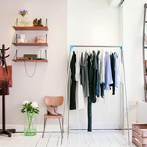 Roadtime Tragbarer Reise Kleiderständer, 13-28 Zoll Einziehbarer Wäscheständer, Zusammenklappbarer Bodenständer, Kleiderbügel, Kleiderstänge für die Wäsche zu Hause, Camping, Reisen im Freien