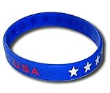 Supportershop Etats-Unis Silikonarmband, blau, one Size