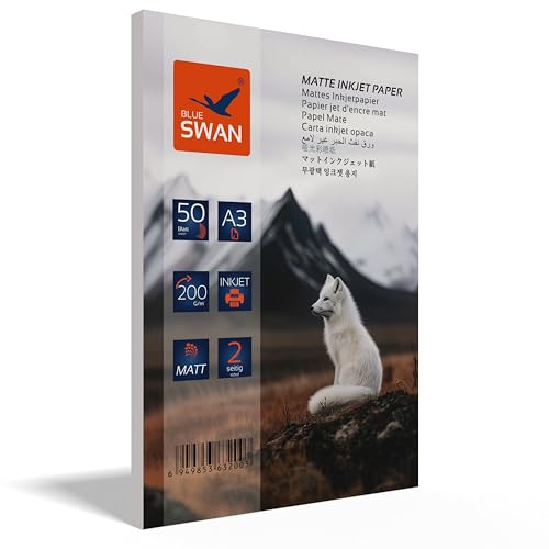 Fotopapier A3 Blue Swan Matt Beidseitig bedruckbar 200g/qm