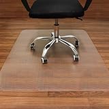 AiBOB Office Chair Mat for Hardwood Floor, 45 X 53 inches, Hard Floor Chair Mats Under Computer Desk, Easy Glide for Rolling Chairs, No Curling