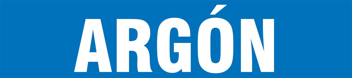 Accuform SHRPK143STC Snap Tite "ARGÓN" Pipe Marker for 2-1/4" to 3" OD Pipe, 14" H x 2" L x 12" W, White on Blue