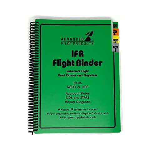 IFR Flight Binder Instrument Flight Chart Planner and Organizer Cover