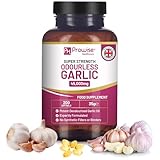 Cápsulas de ajo premium sin olor | 45.000 mg por cápsula blanda | 200 cápsulas blandas de súper alta resistencia | Extracto de aceite de ajo premium prensado en frío y desodorizado de Allium Sativum