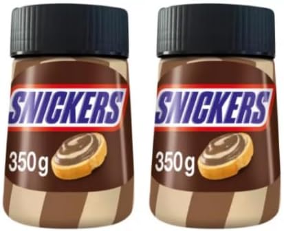 Snickers Chocolate Spread, Caramel Swirl, Smooth Paste, 350g, Pack of 2