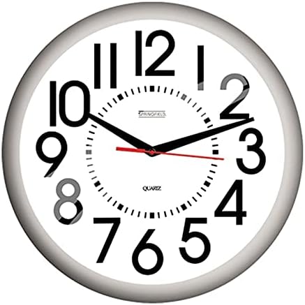 Taylor Precision 6760 Patio Clock, 13-1/4" Dia., Big and Bold Style, in/Out Round dial Clock, White Bezel, All Metal Construction, Requires (1) AA Battery (not Included)