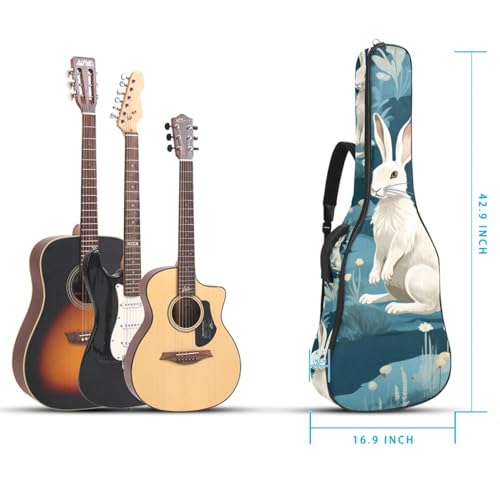 JRHEJTFZ Housse pour guitare acoustique de 1,9 cm d’épaisseur – Imperméable – Durable et élégant – Lapin floral noir, Multicolore 4., 42.9×16.9×4.7 in, Motif imprimé tendance - Les Beatles, Paul McCartney, John Lennon, RIngo Starr, George Harrison JRHEJTFZ Housse pour guitare acoustique de 1,9 cm d'épaisseur - Imperméable - Durable et élégant - Lapin floral noir, Multicolore 4., 42.9x16.9x4.7 in, Motif imprimé tendance – Image 6