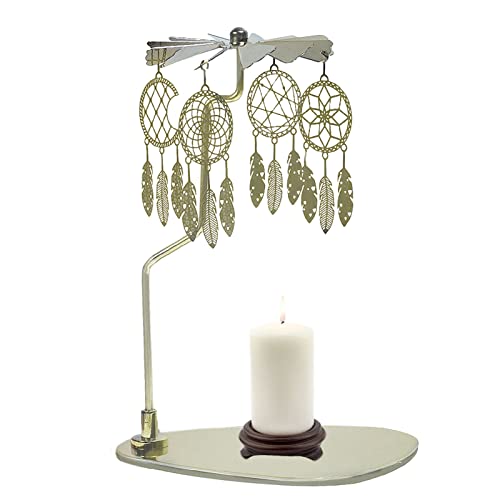 Spinning Candle Holder | Thermal Spinning Candlestick Triangle Holder | Restaurant Wedding Christmas Valentine's Day Thanksgiving Wedding Anniversary Birthday Party Table Decoration (B) #TOP6