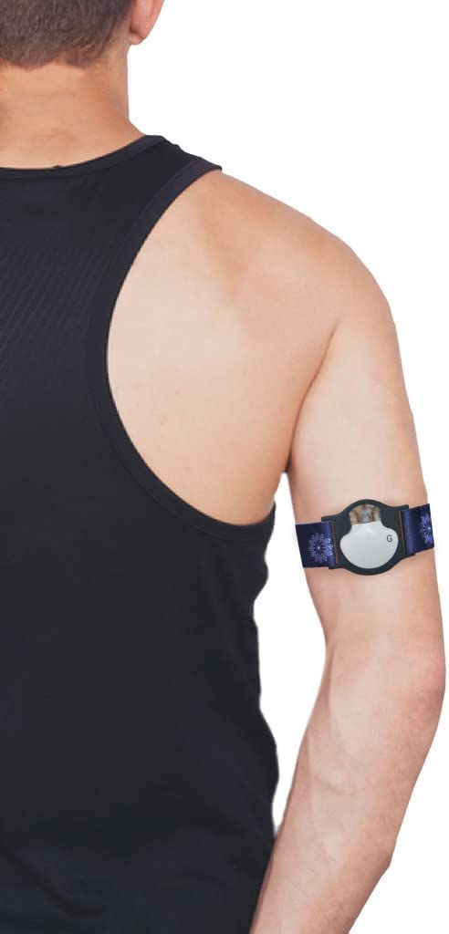 Brazalete para sensor Enlite Medtronic. Banda elástica para diabeticos (M (26-33 cm))