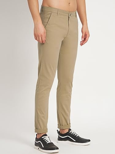 Image of KARGEENS Men Kargeens Men's Cotton Slim Fit Casual Chinos Trousers for Men Stylish
