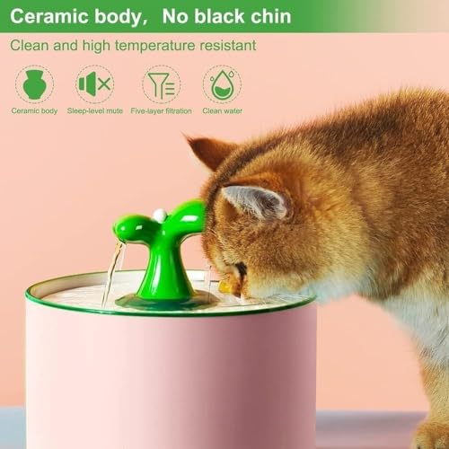Fuente automática para gatos REAGAR 1.5L de cerámica miniatura 2