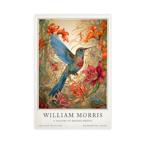 William-Morris impression sur toile 60x90 cm grand format de tableau déco pour chambre