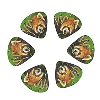 Lot de 12 médiators motif panda rouge pour guitare basse électrique et acoustique - Les Beatles, Paul McCartney, John Lennon, RIngo Starr, George Harrison Lot de 12 médiators motif panda rouge pour guitare basse électrique et acoustique – Image 2