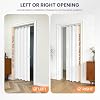 DIYHD 30X80in Accordion Door for Small Openning, White Double Layer PVC Folding Interior Door with Sliding Track Kit, Space-Saving Closet Door, No Floor Track, Dual-Sided Handle & Latch, Easy Install