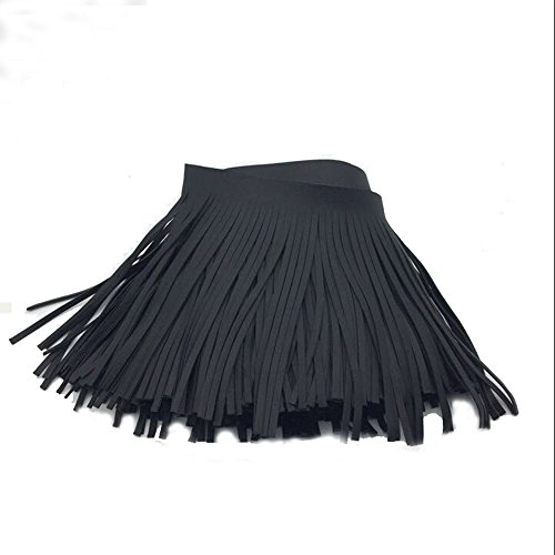 Brazil Leather Fringe Trims Faux Leather Tassel Trims Double Side For Diy Projects And Sewing Craft Supply4-3/4" Or (12 Cm) Wide 3 Yards/Lot #TOP1