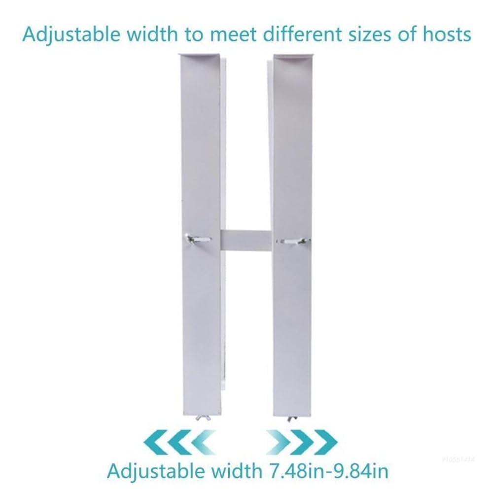 Porta pc Fisso Supporto for PC Tower sotto la scrivania, Supporto for CPU Regolabile in Larghezza, Staffa Host for PC in Acciaio, carico Massimo 25 kg, Bianco/Nero Supporto pc Fisso(Bianco)