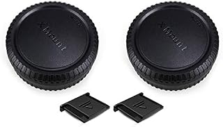 PROfezzion Body Cap Cover & Rear Lens Cap Kit E Mount Cap for Canon DSLR Camera with EF EF-S Lens Compatible with Canon EOS 90D 80D 70D 60D 5D Mark III IV 6D 7D 4000D 2000D 1300D 1200D 850D