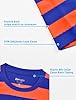 Tee Shirts for Men Striped(Orange Blue,S) #4