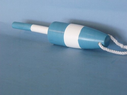 Hampton Nautical Wooden Light Blue Cape Rock Lobster Trap Buoy, 15" #TOP5