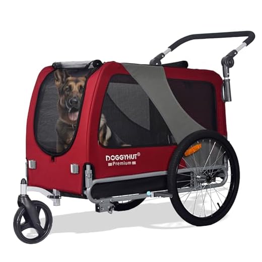 DOGGYHUT® Premium XL Hundefahrradanhänger