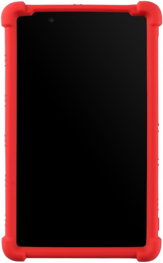 Compatible with Case for Headwolf FPad2 8 INCH Tablet, Full Coverage Ultra Slim Adjustable Stand Silicone Shockproof Lightweight Protective Cover Case (Red)
