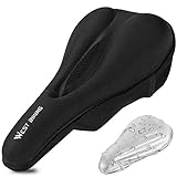 ❤️【EINFACHE INSTALLATION】 Gel-Sattelauflage lässt sich aufgrund des Klettverschlusses auf der Unterseite, sehr fest auf dem Sattel fixieren. Sattelaufsatz Unterseite sind rutschfesten Silikonpartikel angebracht, die wirksam verhindern, dass sich der Fahrradkissenbezug während der Fahrt bewegt. Gelsattelbezug ist dank seiner kinderleichten Befestigung schnell montiert.