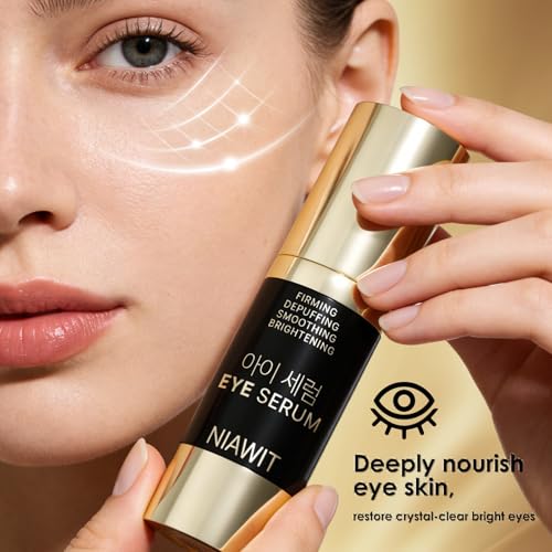 NIAWIT Eye Serum for Dark Circles and Puffiness - Advanced Anti-Aging Under Eye Treatment for Wrinkles, Bags and Fine Lines - Hydrating and Firming Formula to Brighten and Revitalize Tired Eyes