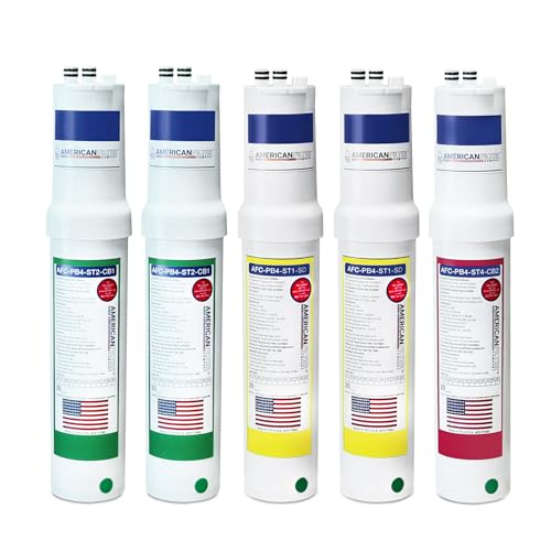 American Filter Company #AFC-PB4-1YRPK-2G-2Y-1PN-5PK Compatible with PureBlue H2O PB-TLRO4H50T System(No RO Membrane) Kit Packs - 1 Year Pack (Without Membrane)