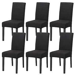 Padgene Stoelhoes, 4 stuks/6 stuks, rekbaar, afneembaar, wasbaar, modern, hoes voor eetkamerstoel, decoratieve hoes voor…