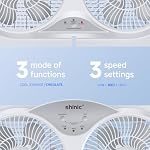shinic 9" Twin Window Fan, 2026 Upgraded, Reversible Airflow with Remote - Image 4