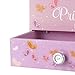 SONGMICS Kid’s Musical Jewelry Box with Ballerina, Elegant Princess and Butterfly Design, 4.7