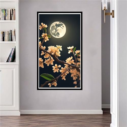 Loisirs Créatifs Adultes : Réduisez le stress grâce au Diamond Painting Lune d'Osmanthus 60x100cm
