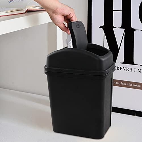 Caneca de Basura Plástica 1.8 Galones Negra con Tapa Basculante miniatura 5