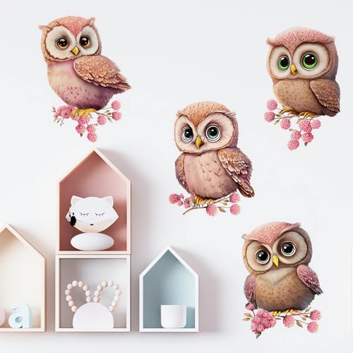 Vinilo Decorativo Infantil Búho Rosa sacinora 30x90 cm miniatura 3