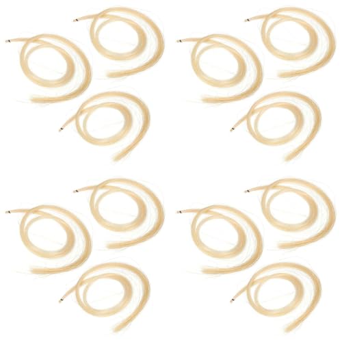 Crin de cheval mongol pour violoncelle et archet de basse mèche naturelle 12pcs