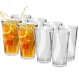 WANCHIY 600ml Plastic Tumblers Set of 8, Drinking Glasses, Reusable Plastic Cups, Juice Glasses, Hig