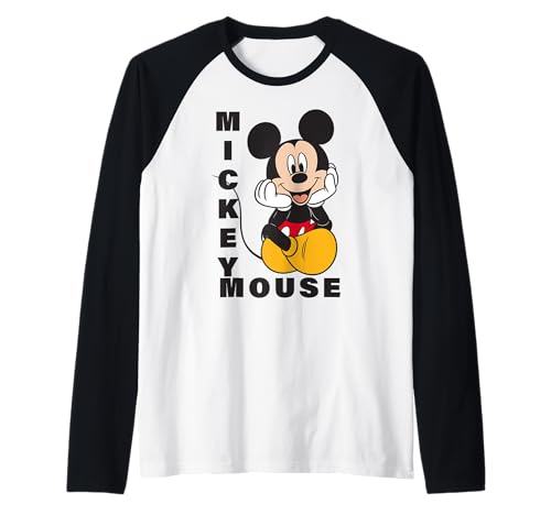 Mickey Mouse t-shirt raglan fini les hauts inconfortables grâce à sa coupe baseball
