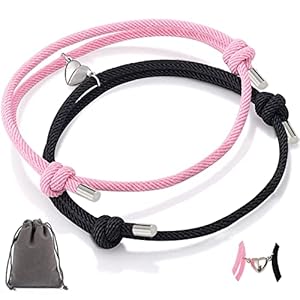 SANNIDHI® Friendship Bracelets for Women and Men Couple Bracelets Stylish Magnetic Designer Rope Bracelets for Girlfriend & Boyfriend Best Friend Bracelet for Boys & Girls - 2 Piece 19 41csBI796yL. SL500 . SS300