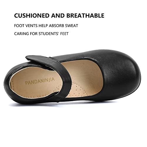 PANDANINJIA Girls Mary Jane School Uniform Dress Shoes Girl Flats for Toddler Little Big Kids3