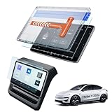 LANTU HD-Serie 2 Pcs 16" + 8" Schutzfolie für Tesla Model Y 2026 Premium/Performance, Front und Hinten Display 9H Gehärtes Glas Displayschutz mit Installationskit Tesla Model Y Zubehör