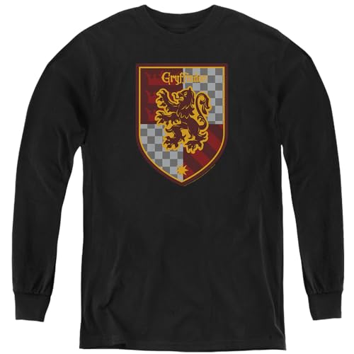 Popfunk Harry Potter Gryffindor Shield Crest Kids Long Sleeve T-Shirt for Youth Boys and Girls