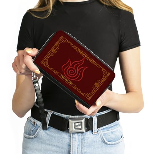Buckle-Down Nickelodeon Wallet, Zip Around, Avatar the Last Airbender Firebending Fire Nation Icon Reds, Vegan Leather4