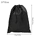 Produktbild Heng Fashion Fabrics Kordelzug Schuhe Schuhe Travel Portable Organizer Kulturbeutel Etui Kleidung Rucksäcke Einkaufstasche, schwarz 25x30cm