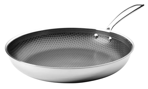 Image of Black Cube Quick Release 12.5-Inch Nonstick Fry Pan - Stainless Steel Induction Frying Pan - Hybrid Cookware - Induction Cookware