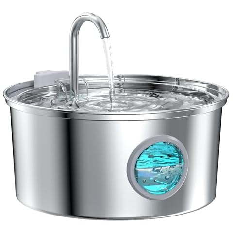 FOFNON Quiet Stainless Steel Cat Water Fountain Cover